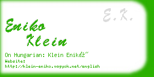 eniko klein business card